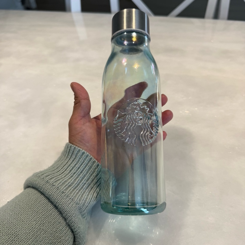 Starbucks Iridescent Glass Bottle